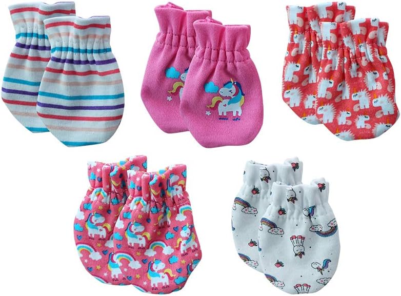 MAMIMAKA Newborn Baby Boy Girl Caps Mittens Socks Set Cotton Baby Essentials Accessories (Hats+Gloves+Socks) - Image 2